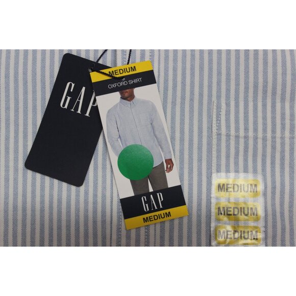 Gap men's striped button down collar button front classic Oxford shirt - Picture 9 of 11